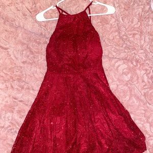 Red Sparkly Hoco Dress